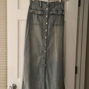 NEVER WORN CURRENT/ELLIOTT LONG SOFT DENIM SKIRT!